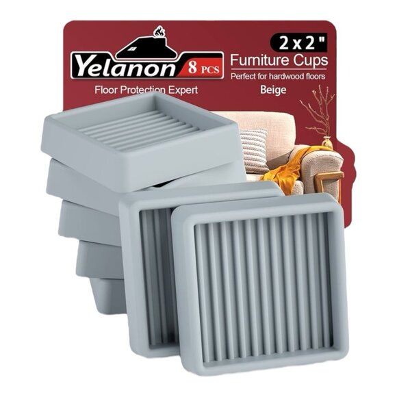 Furniture Coasters 8 Pcs Furniture Castors 2in.  Grey - Picture 1 of 4